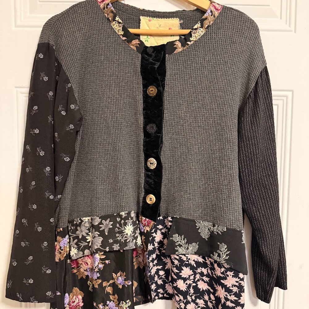 Artisan Patchwork Blouse Boho Cottage Whimsy